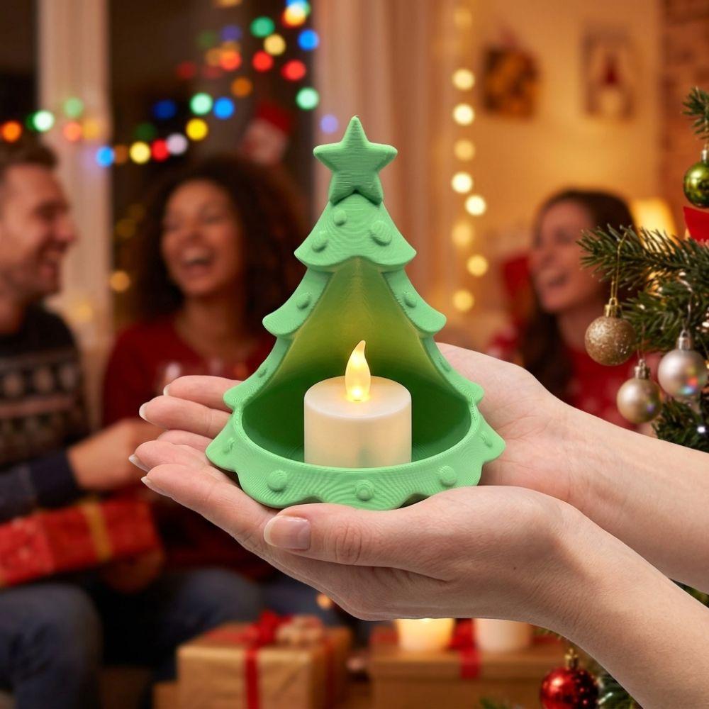 Plastic Christmas Tree Storage Tray 3D Printed Candy Storage Container  Christmas Dining Table