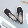 Ladies Casual Comfort Ripped Slip On Lazy Shoes Female Womens Flat Slip On Canvas Summer Strap Loafers Straw Espadrilles2025