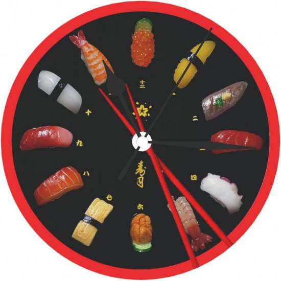 Digital Wall Clock 10 Inch Round Clock Sushi Plate School Clock Digital Silent No-Ticking Decorative Living Room Bedroom Office Home Classroom