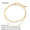 Uworld Gioielli Semplici Placcato Oro 18K Collana a Strati Catena Piatta Serpente Collana a Corda Serpente in Acciaio Inossidabile Regalo