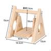 Parrot Swing Toy Rest Stand Bird Cage Accessory Entertainment Play Fun Exercise Wooden