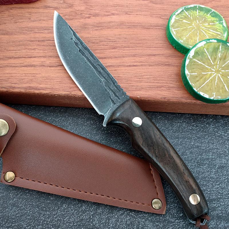 2024 New Design Stainless Damascus Pattern Boning Knife Stainless Steel Forged Kitchen Fruit Knife Meat Knife Chopper Knife