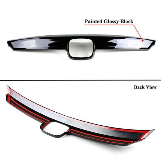 For Honda Accord   Grill Garnish Molding Trim&Eyelid Cover Gloss Black .