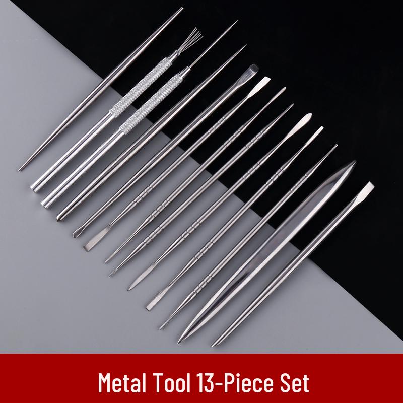 Stainless Steel Clay Sculpture Tool Set: Spatula & Eye Knife