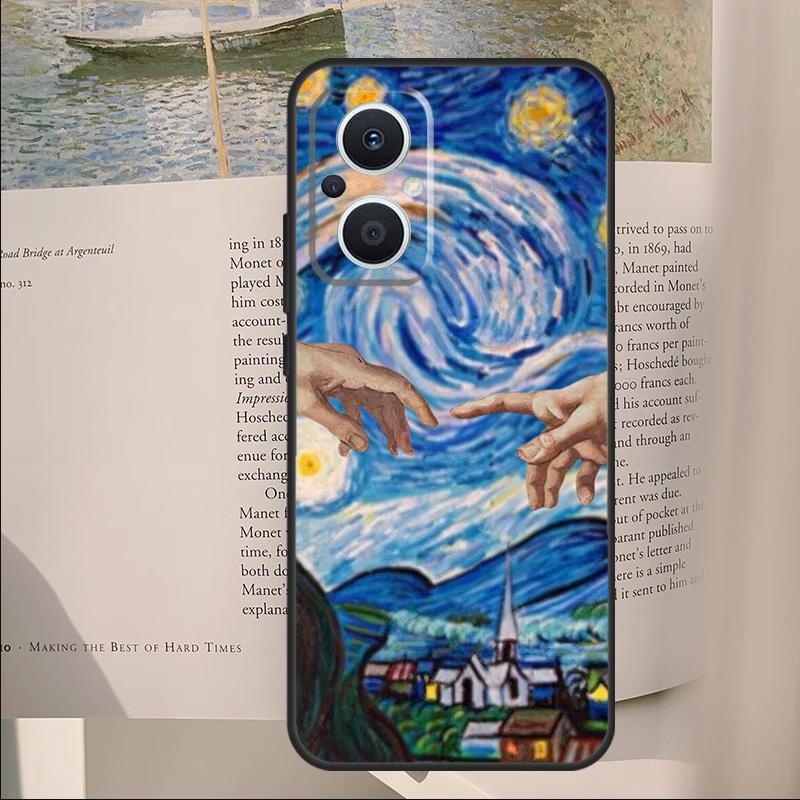 Grime Michelangelo Creation Of Adam Cover For OPPO Reno 8 7 Lite 11F 12F 13F 14F 10 12 13 14 Pro OPPO Find X8 X5 X6 X9 Pro Case