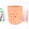 Hollow Star Plastic Pen Holders - Round Desktop Organizers with Cute Animal & Star Designs, Ideal for Office & Art Supplies