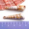 Gold-Plated Natural Shell Conch Pendant for DIY Necklace, Earrings, Wind Chime, or Hanging Ornament.