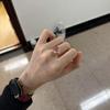 Xiaohongshu Hibiscus Pink Translucent Four-Claw Ring