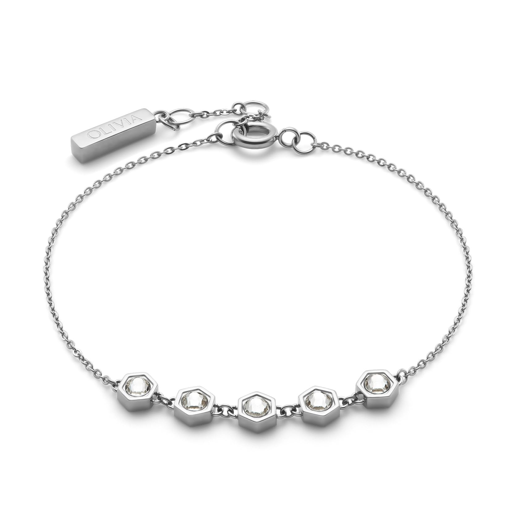 

Olivia Burton Trend Ever Stacked Crystal Silver Bracelet Women s (24100347)