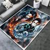 Demon Slayer Kimetsu No Yaiba Teppich für Wohnzimmer Schlafzimmer Zuhause Sofa Dekoration Kinder Spielen Rutschfeste Bodenmatte
