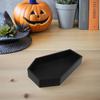Gothic Wooden Coffin Tray 11x7inch Decorative Tray for Spooky Charcuterie Board Halloween Party Supplies Halloween Party Decor
