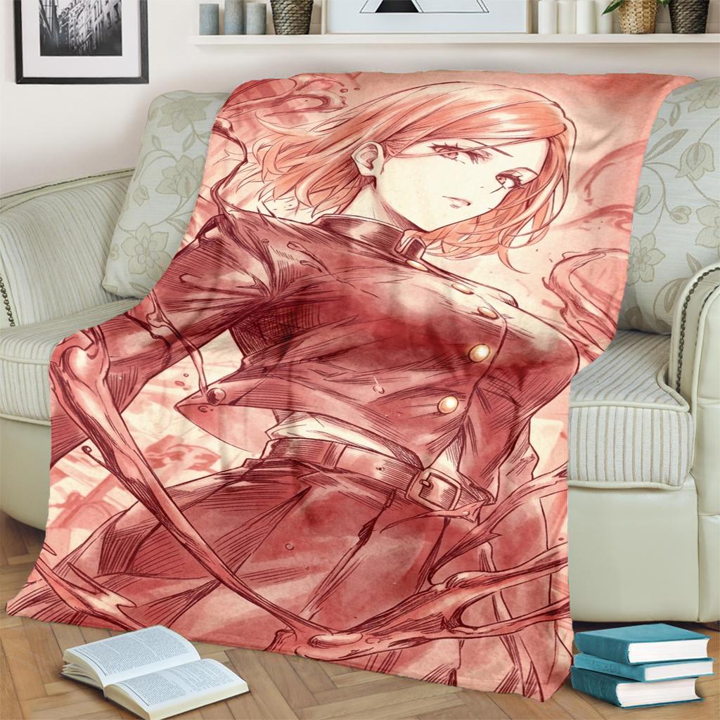 Jujutsu Kaisen Soft Print Blanket Warm Flannel for Bedrooms, Sofas, Beds, Chairs, Picnics, Travel