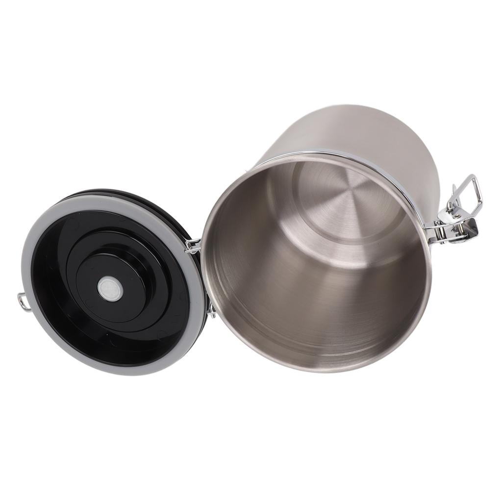 1.5L Coffee Canister Coffee Container with Scoop Date Tracker Stainless Steel Versatile Airtight