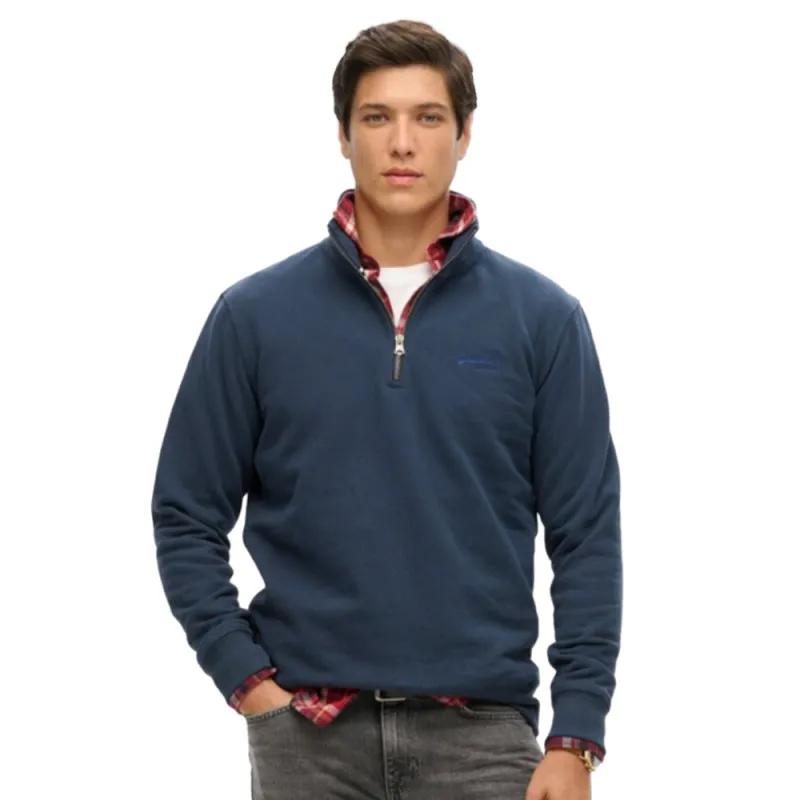 Superdry Blau Pullover Essential Logo Henley - Bild 2
