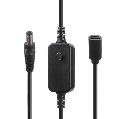 Type C Female To 5.5x2.1mm 5V 9V 12V Power Connector Charging Cable for Monitoring Cameras Printer Router LED Light