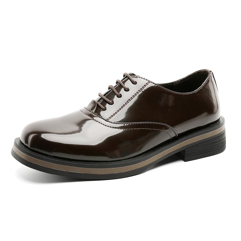 Fashion Classic Men's Leather Lace-Up Casual Shoe Elegant Solid Color Formal Office Business Shoe Comfortable And Anti-Slip Oxford Shoes