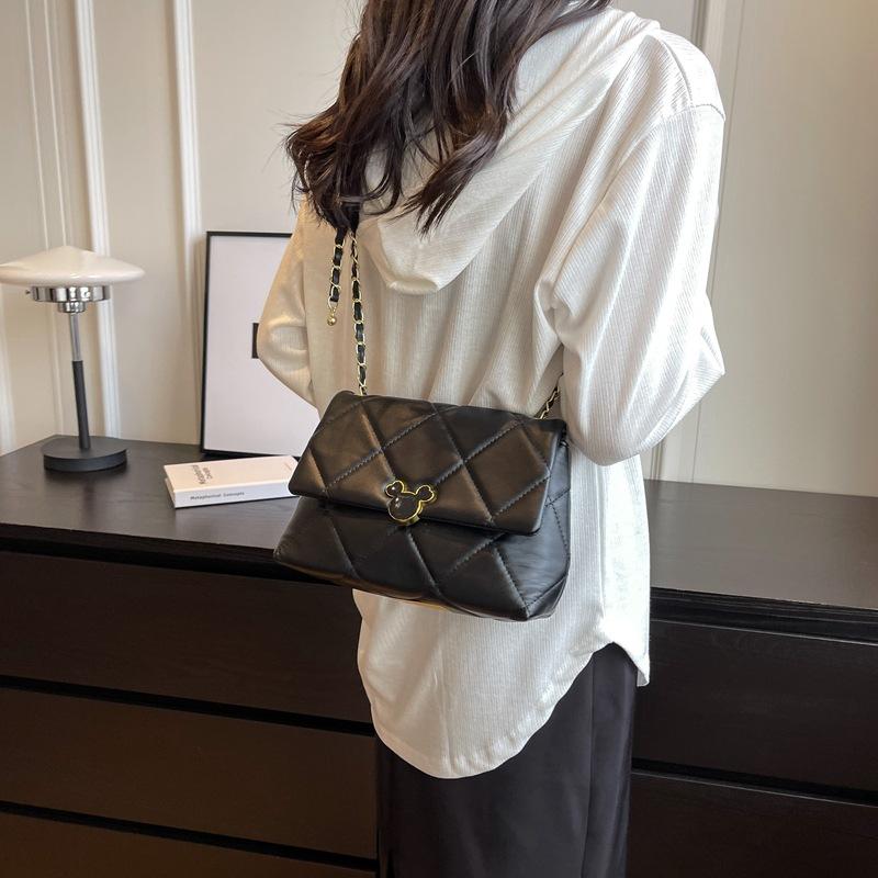 Rhombus Chain Bag Women's Summer New Trendy Fashion Versatile High-end Single Shoulder Crossbody Small Square Bag