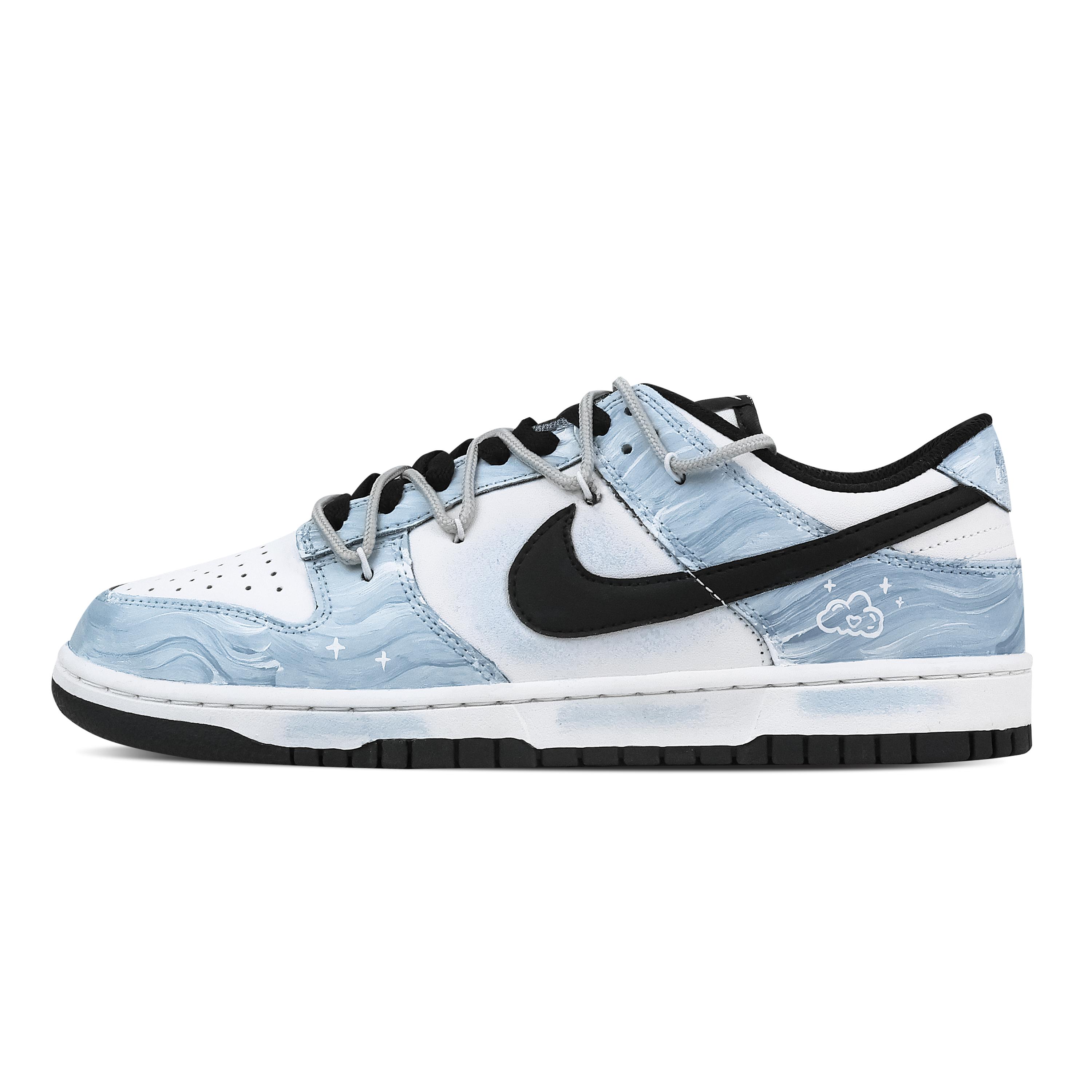 

Nike Dunk Light Blue Wave 1 Slip Resistant Abrasion Resistant Low top Skateboard Shoes Unisex Blue White HF5441-100(Team773-1) 42.5