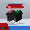 Waterproof KCD3 Two-Position Rocker Switch with LED Light, 15A, 3-Pin.