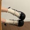 Japanese round head sweet sister Mary Jane bow Lolita shoes 2025 summer new pearl platform jk small leather shoes