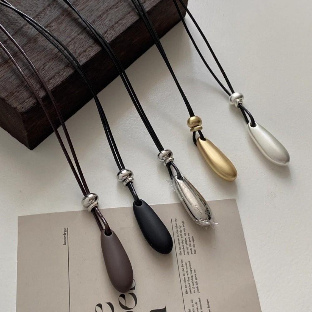 Adjustable Pendant Necklace Metal Long Rope Chain Fashion Sweater Chain  Clothing Accessory