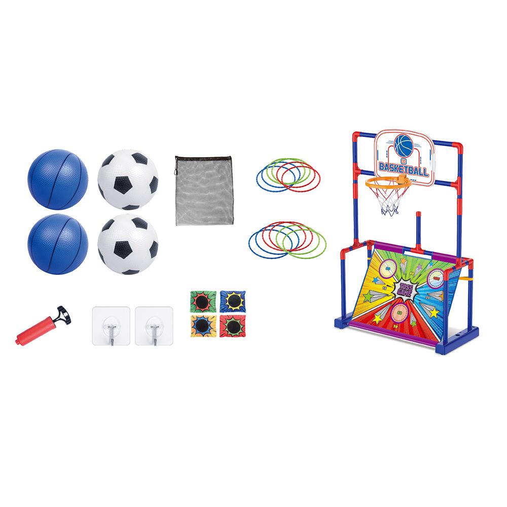 

4 в 1 светящаяся мобильная стойка для баскетбола и футбола, детский спортивный игрушечный костюм для мячей B02-4 in 1