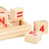 Wooden Math Blocks Educational Early Learning Bright Color Skill Development Math Counting Board