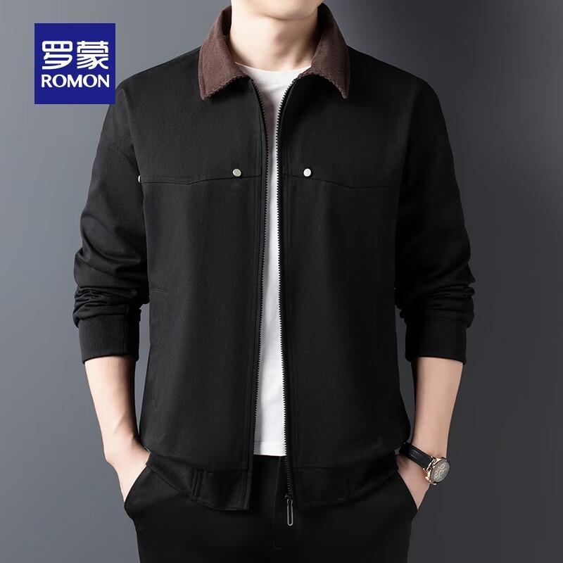 ROMON Men's Pure Cotton Corduroy Lapel Jacket 5J582305