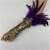 Embroidery Halloween Feather Cuffs Witch Women Feather Lace Glove  Festival