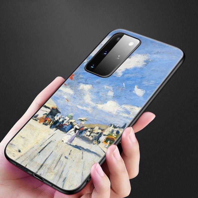 Claude Monet Phone Case For Samsung Galaxy S20 S21 FE S10 Lite Note 20 10 Lite S8 S9 S10E S10 Plus Ultra Black Soft Cover