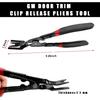 Panel Clip Removal Plier, Automotive Door Panel Upholstery Trim Clip Removal Tool Plier, Remove Push Pin And Press In Trim Clip Fasteners Lift Action