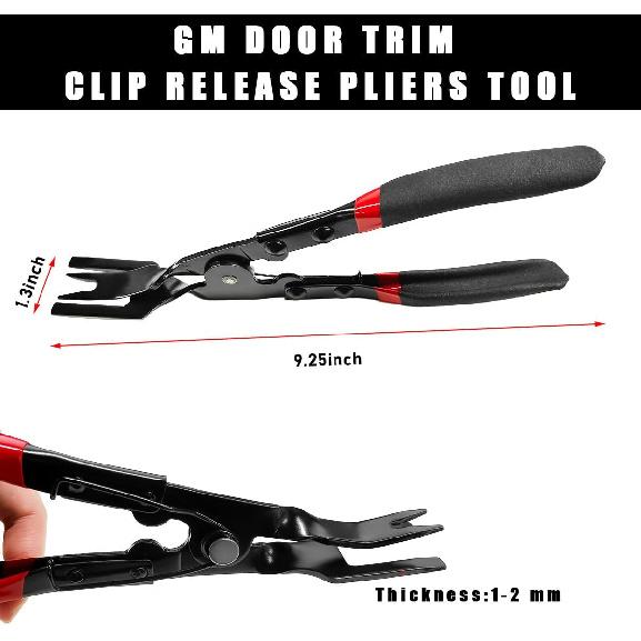 Panel Clip Removal Plier, Automotive Door Panel Upholstery Trim Clip Removal Tool Plier, Remove Push Pin And Press In Trim Clip Fasteners Lift Action
