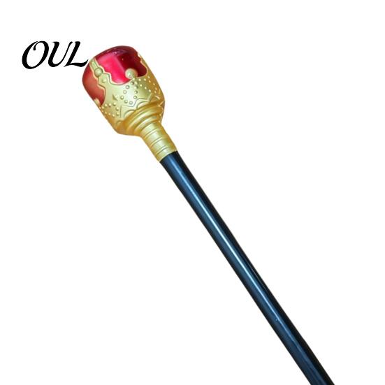 Gold Cane for Role Play Scepter Wand, Royal King/Queen Costume Accessory, Medieval King Crown Staff Princess Cosplay Wands Play, Dress Up Easy