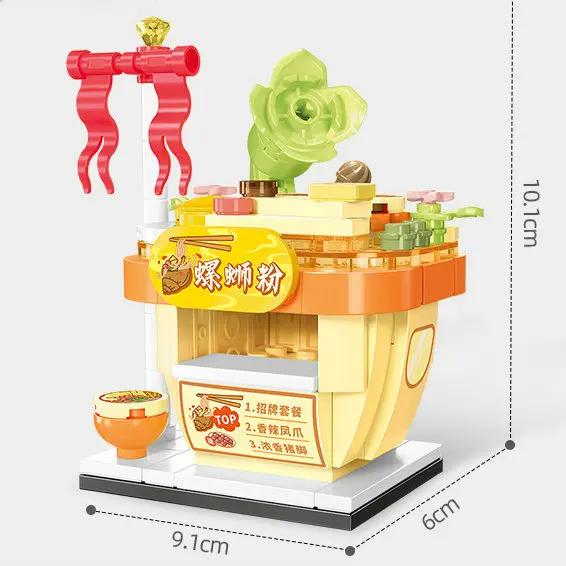 House Building Blocks Mini City Store Street View Snack Street Children'S Toys Boys And Girls Gifts Compatible With