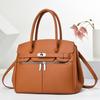 Crossborder Style Pu Large Capacity Shoulder Bag With Double Zipper For Daily Use
