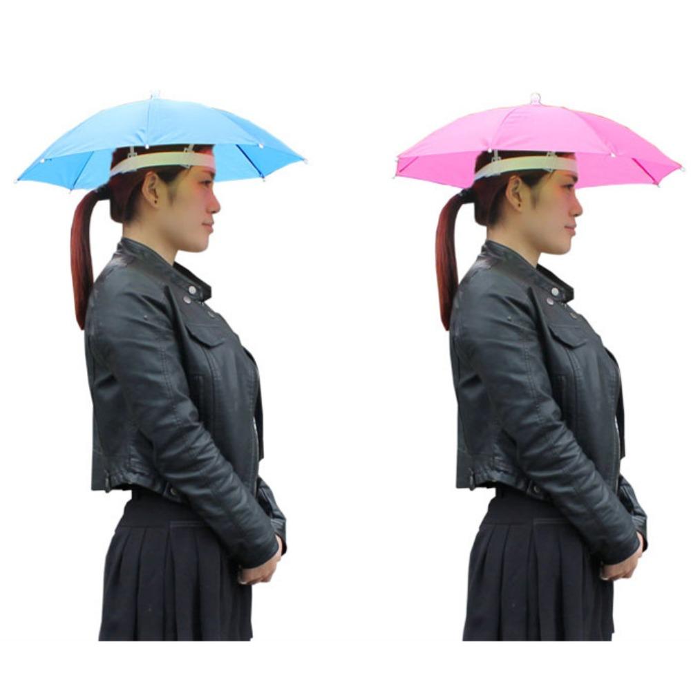 UV Protection Beach Umbrella Hat Foldable Fishing Headwear Cap Head Cap Rain Umbrella Hat  Outdoor
