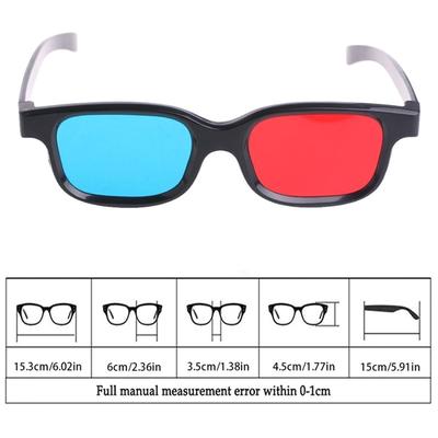 Universal Red Blue 3D Glasses For Dimensional Anaglyph Movie Game