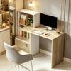 Computer Desk with Bookcase and 4 Compartments, Computer Table with Lockable Drawer for Home Office (only with Computer Table)