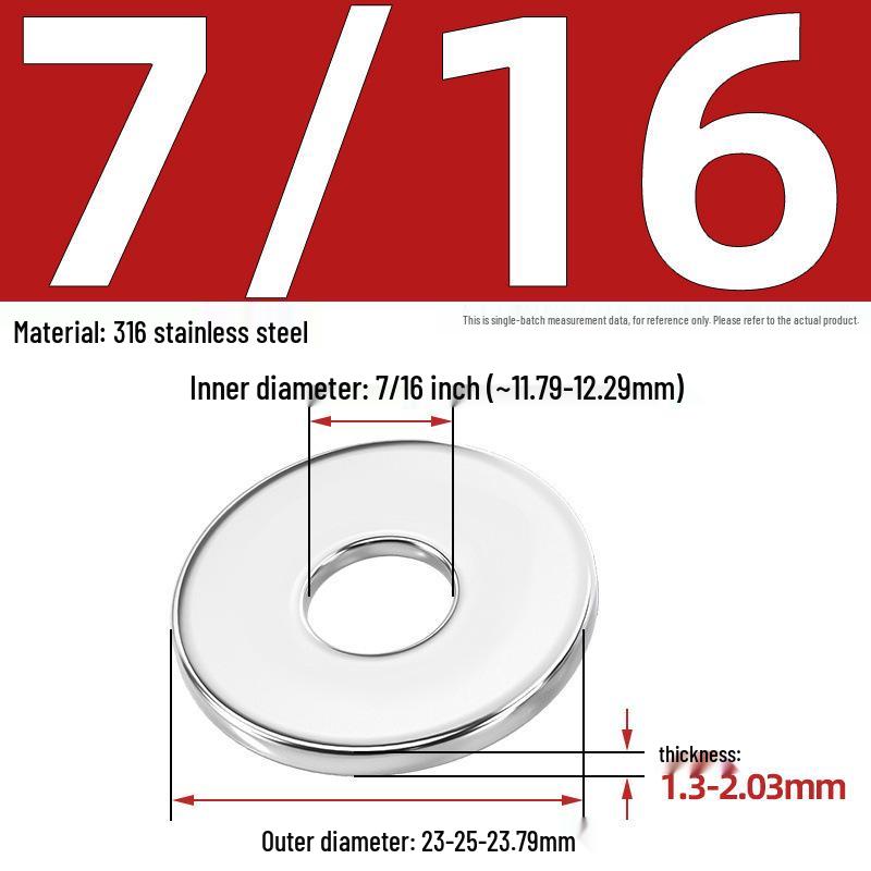304/316 Stainless Steel Flat & Round Washers Collection