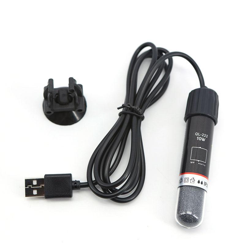 USB Mini Aquarium Heating Rod 5V 10W for Small Fish Tank 26°C Constant Temperature Aquarium Heater Submersible Thermostat Heater