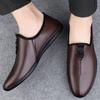 Fashion Luxury Brand Spring Loafers Adult Men Genuine Leather Business Dress Leather Shoes Pointed Soft Soled Comfortable Wedding Shoes
