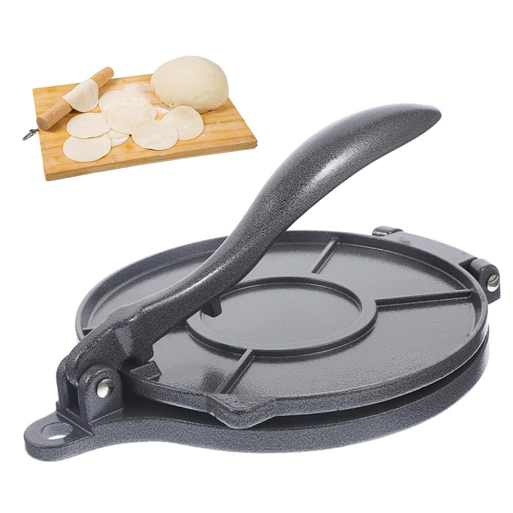 Tortilla Press Tortilla Maker 8.6 Inch Homemade Tortilla Pie Dish Heat-Resistant Heavy Duty Corn Tortilla Press Kitchen Gadget for Baking Kitchen Cafe