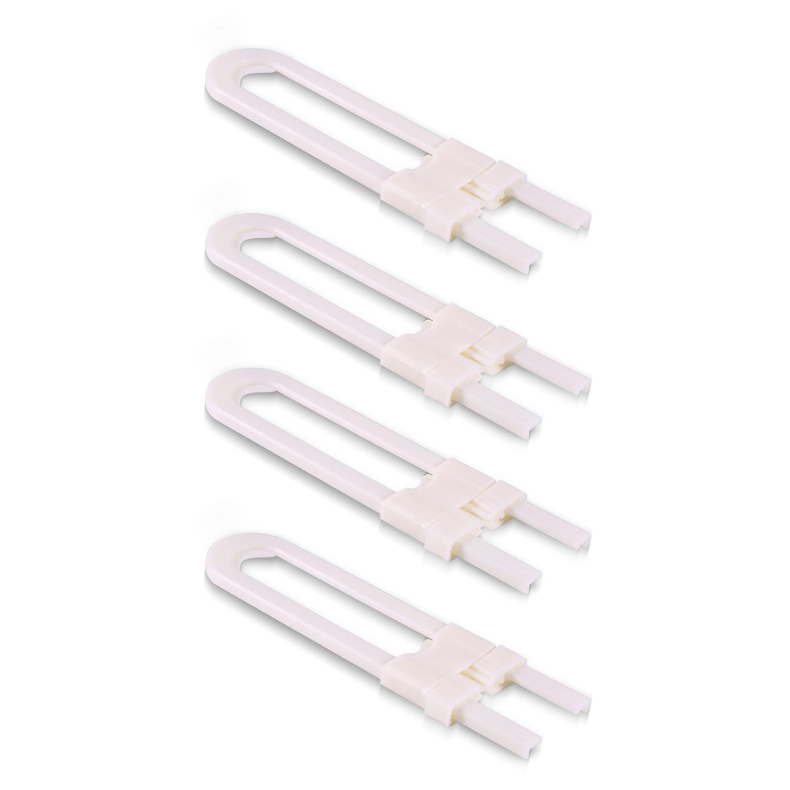 4pcs Child Infant Baby Kid Drawer Door Cabinet Cupboard U Shape Lock Latches for Double Door Cabinet