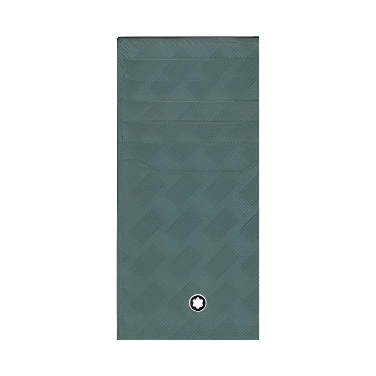 Montblanc 3.0 Hexagonal White Star Logo Leather Card Holder Men Accessories Walnut-Green MB198085