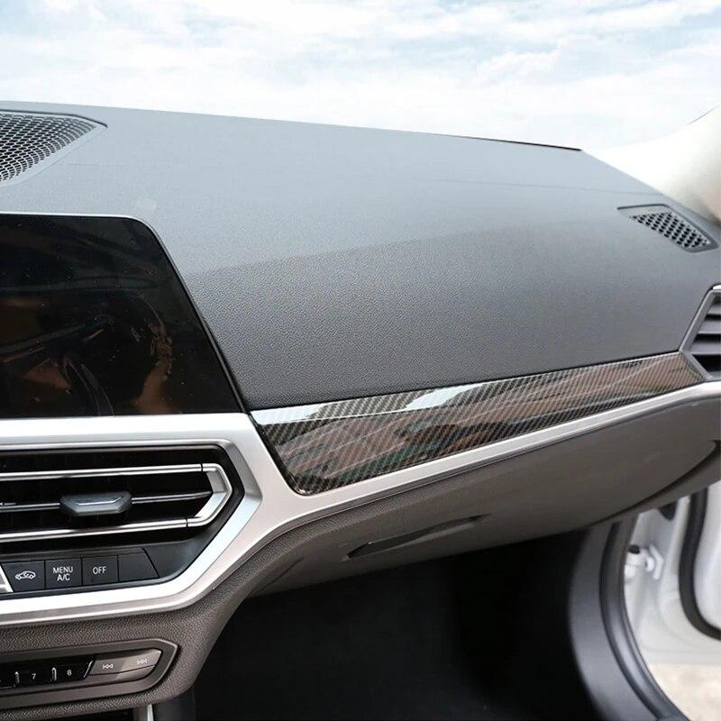 For BMW 3 Series G20 G28  2Pcs Car Center Console Left Right Dashboard Panel Cover ABS Decorative Stickers Auto Accessories