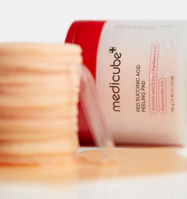 Medicube Red Succinic Acid Daily Toner Pads (70 Sheets X 2)