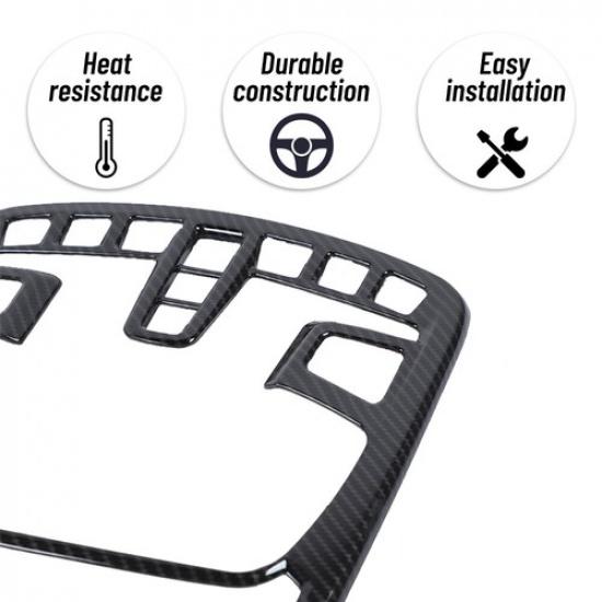 Front Reading Light Lamp Panel Trim Cover For Ford F-150 2015- Carbon Fiber