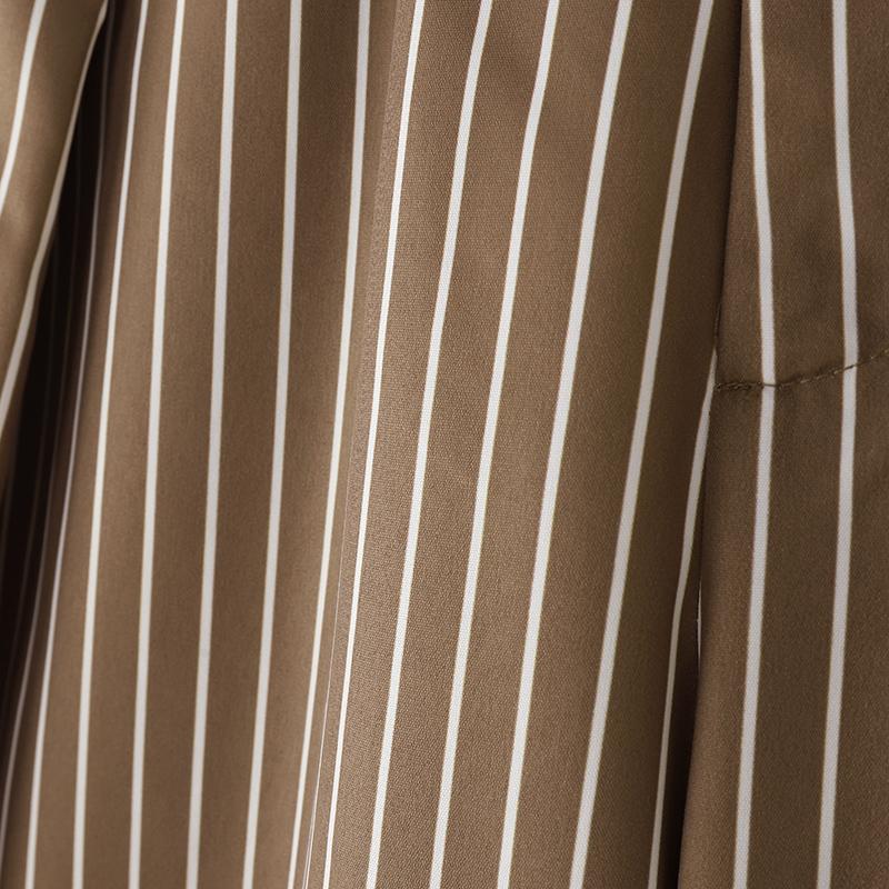 INCERUN Men Casual Zip-up Waist Striped Loose Layers Wide Legs Pants Long Trousers