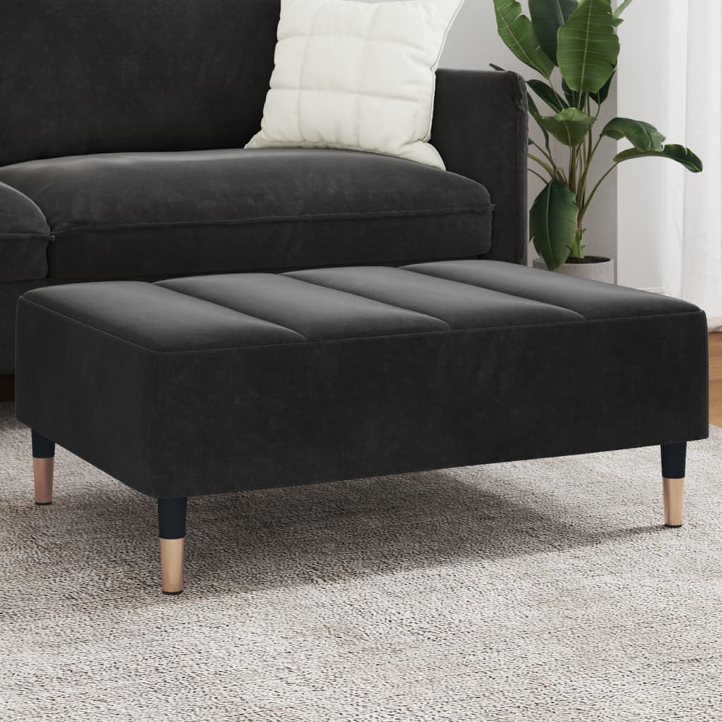 vidaXL Fußhocker Schwarz 77x55x31 cm Samt schwarz