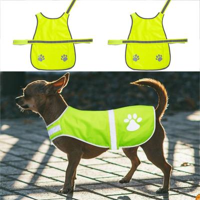 High Visibility Dogs Reflective Vest Fluorescent Ventilate Cozy Dog Vis Jacket Night Safety Adjustable Dog Safety Vest